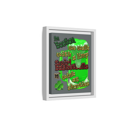 celtics logo - framed canvas art (dark grey)