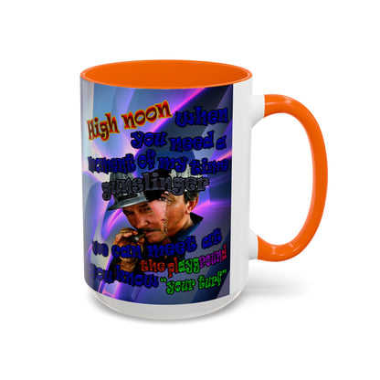 high noon - Accent Mug (grey-pink wave)