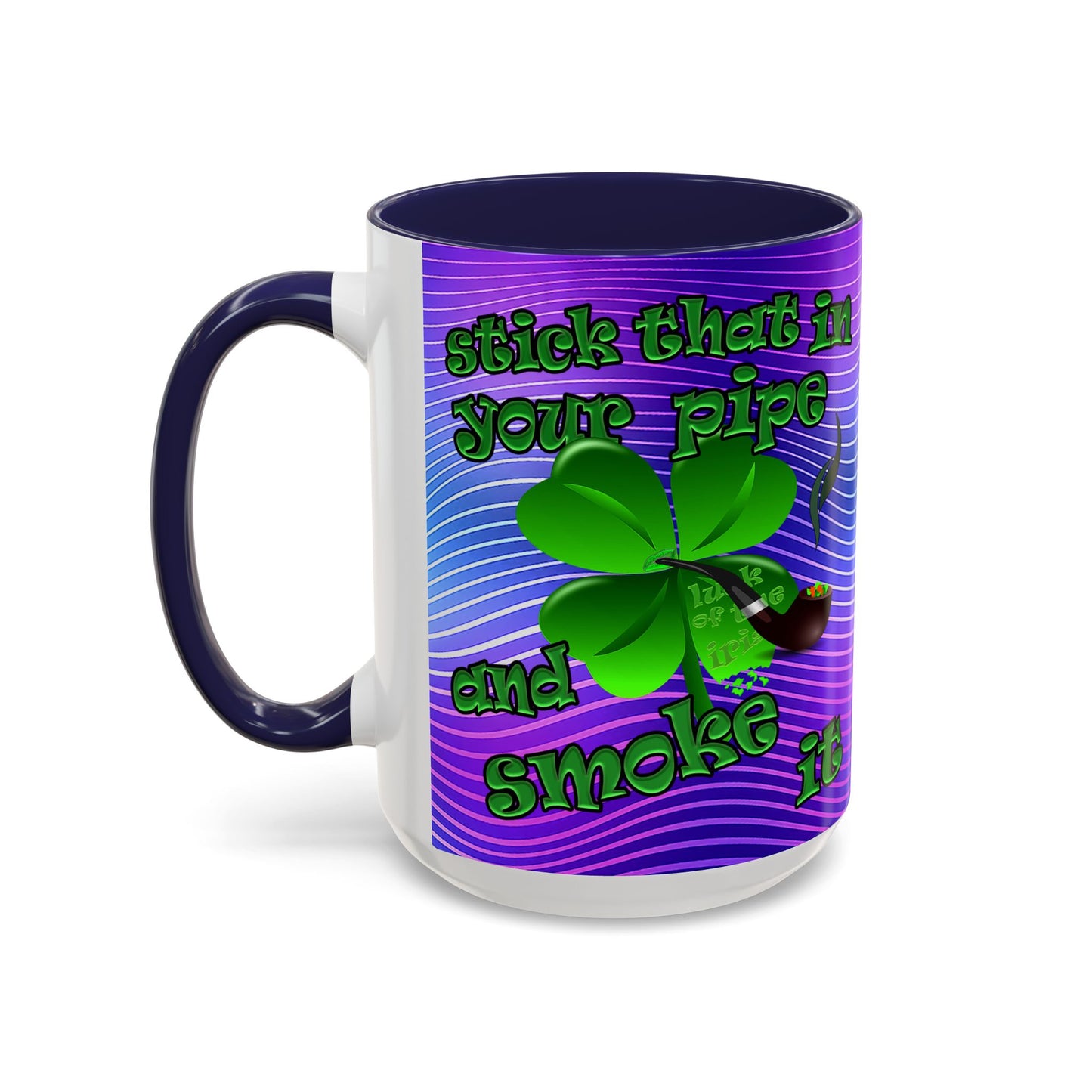 celtics logo - Accent Mug (purple wave)