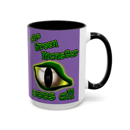 green monster - Accent Mug (light purple)