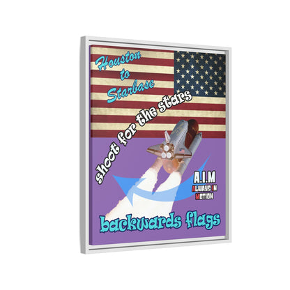 shoot for the stars - framed canvas art (light purple)