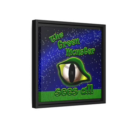 green monster - framed canvas art ('snoops' background)