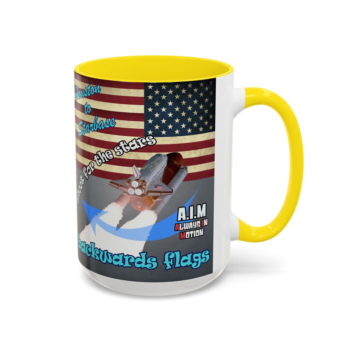 shoot for the stars - Accent Mug (grey-light grey)