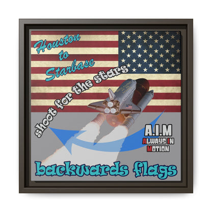 shoot for the stars - framed canvas art (grey)
