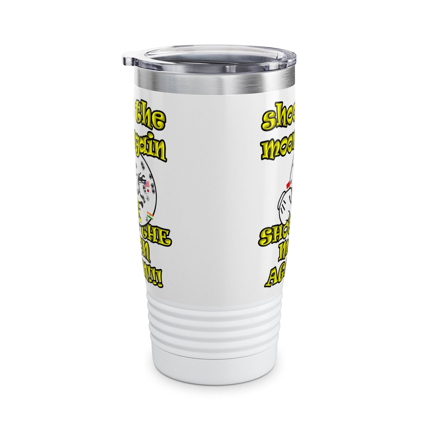 shoot the moon again - Ringneck Tumbler, 20oz (white)