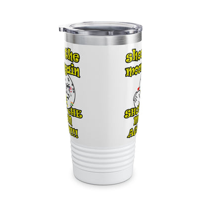 shoot the moon again - Ringneck Tumbler, 20oz (white)