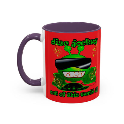 disc jockey - Accent Mug (red)