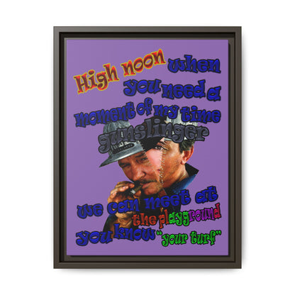high noon - framed canvas art (light purple)