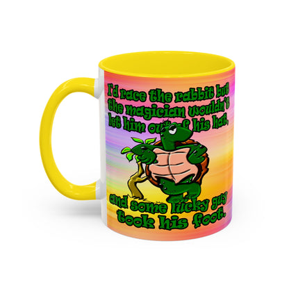 turtle race - Accent Mug (color blur)