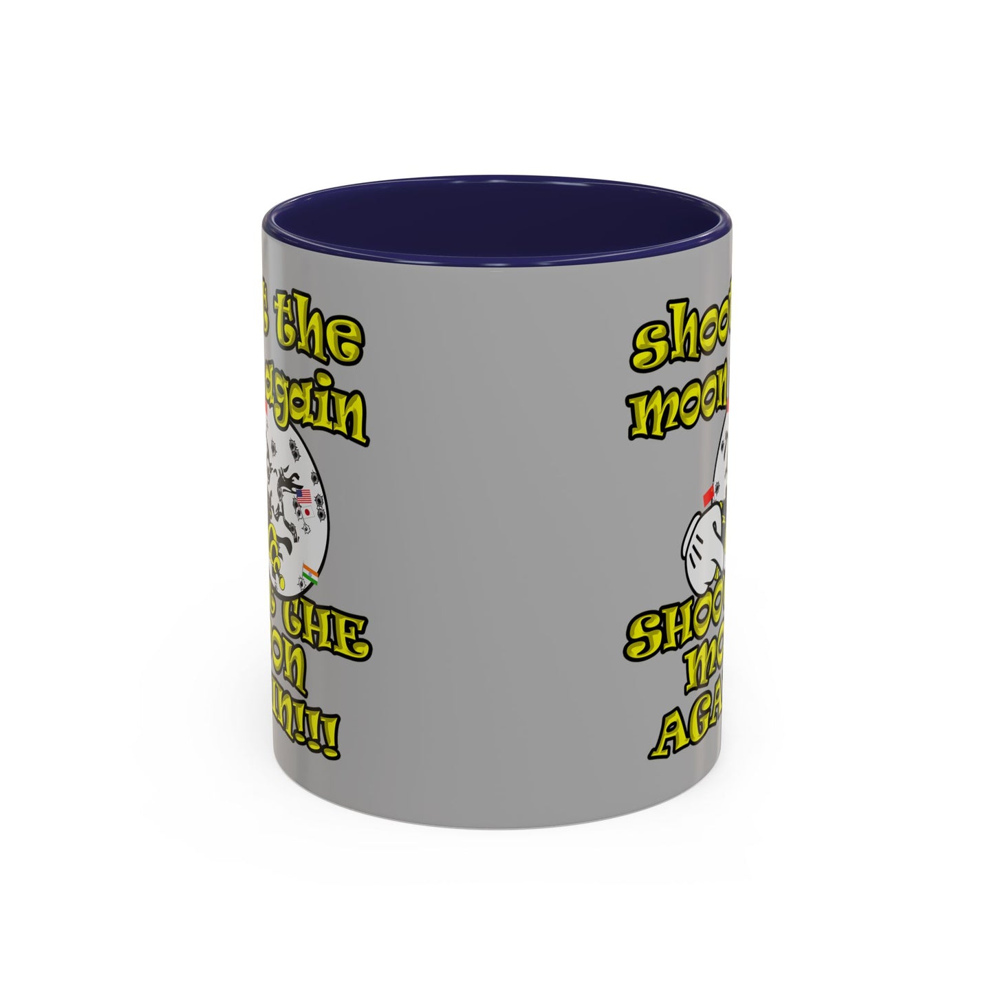 shoot the moon again - Accent Mug (light grey)