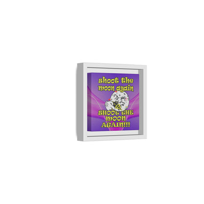 shoot the moon again - framed canvas art (purple-pink wave)
