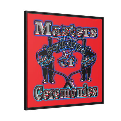 em cee squared - framed canvas art (red)