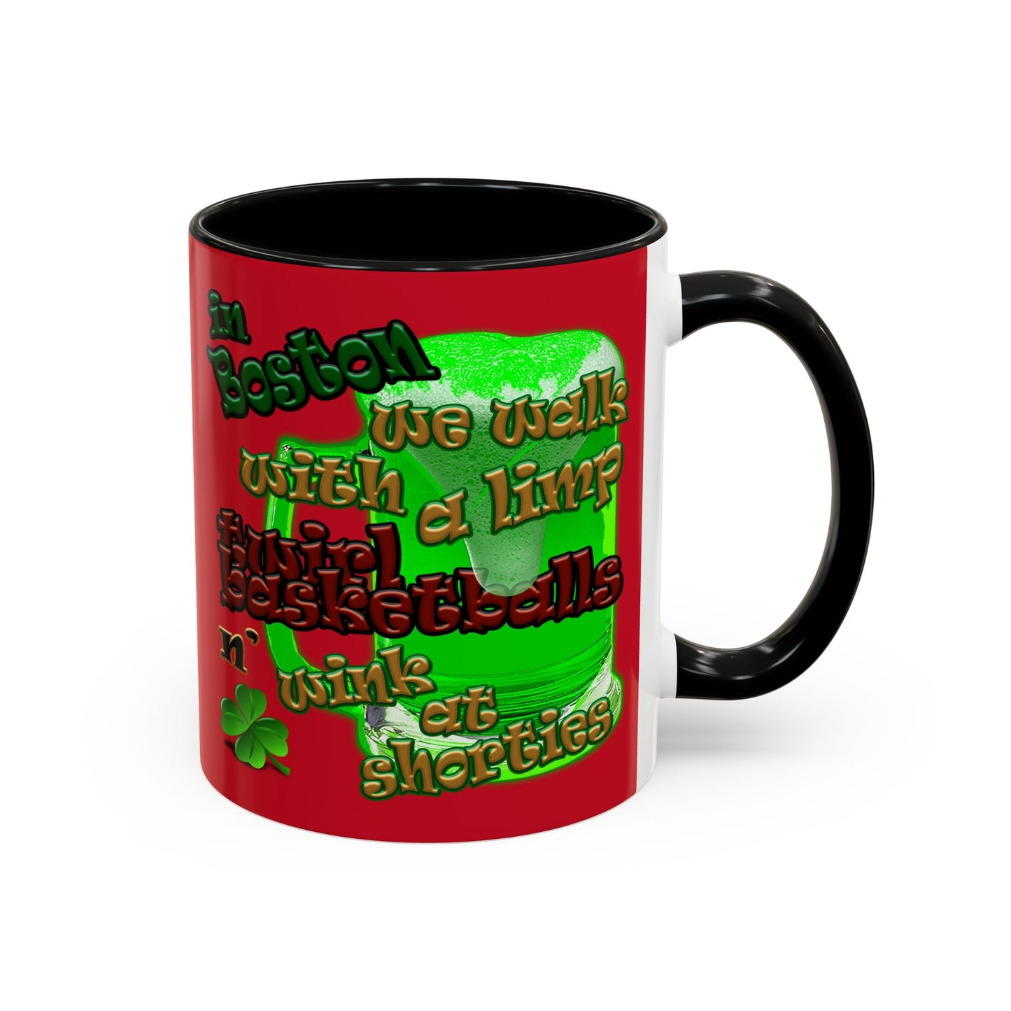 celtics logo - Accent Mug (dark red)
