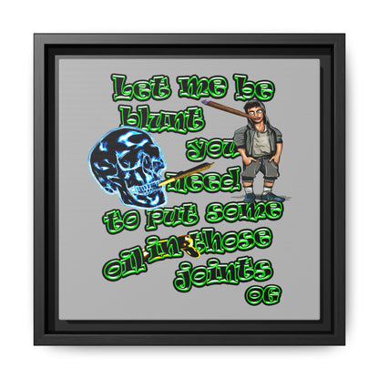 og - framed canvas art (light grey)