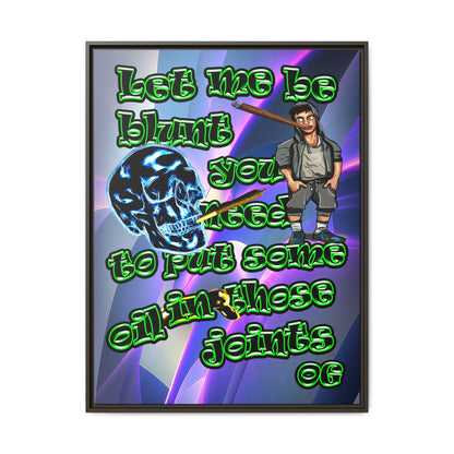 og - framed canvas art (grey-pink wave)