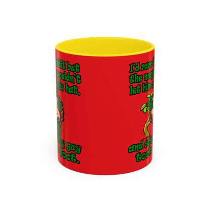 turtle race - Accent Mug (red)