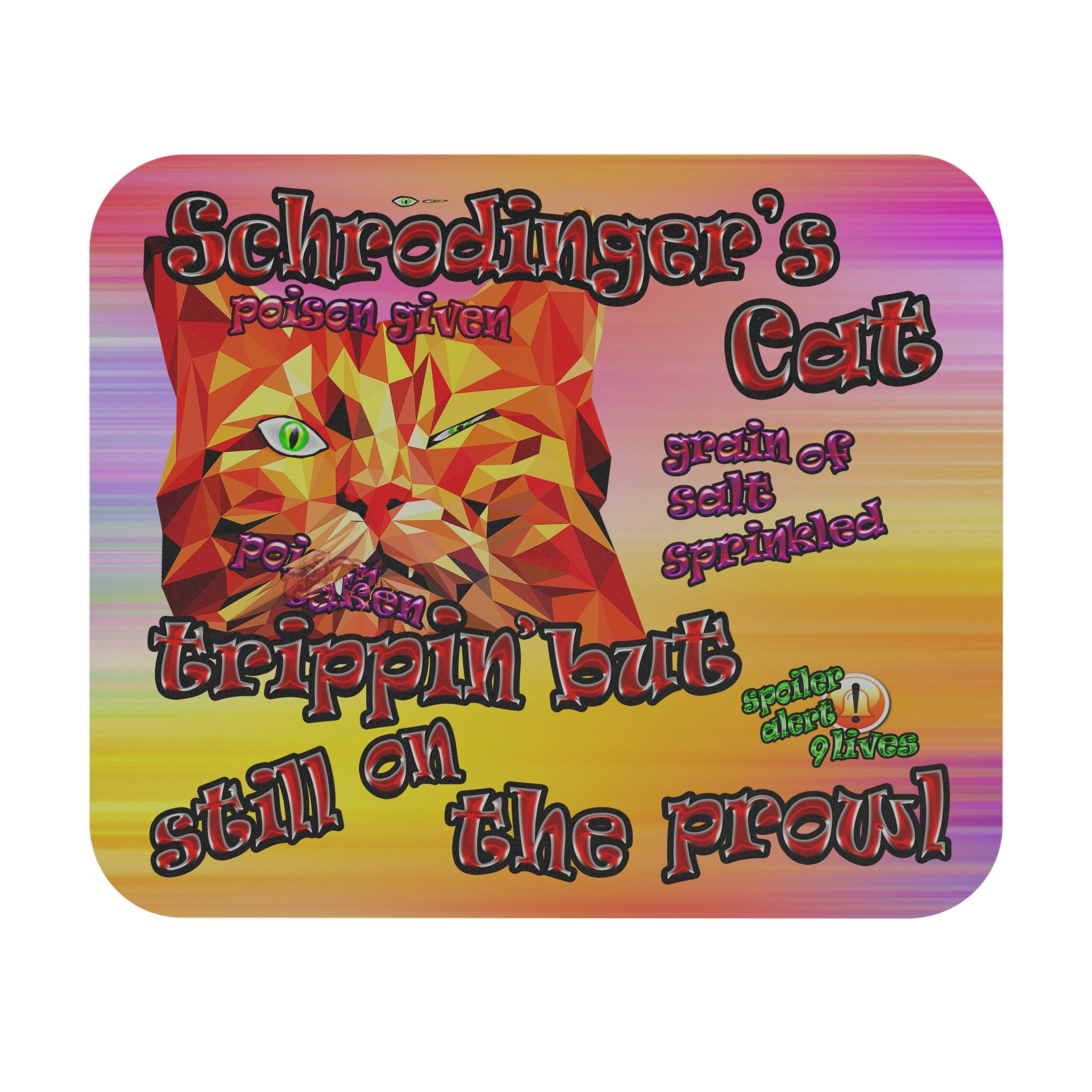 schrodinger's cat - Mouse Pad (Rectangle) (color blur)