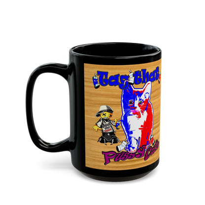 tag that - Black Mug (butterscotch wood finish)