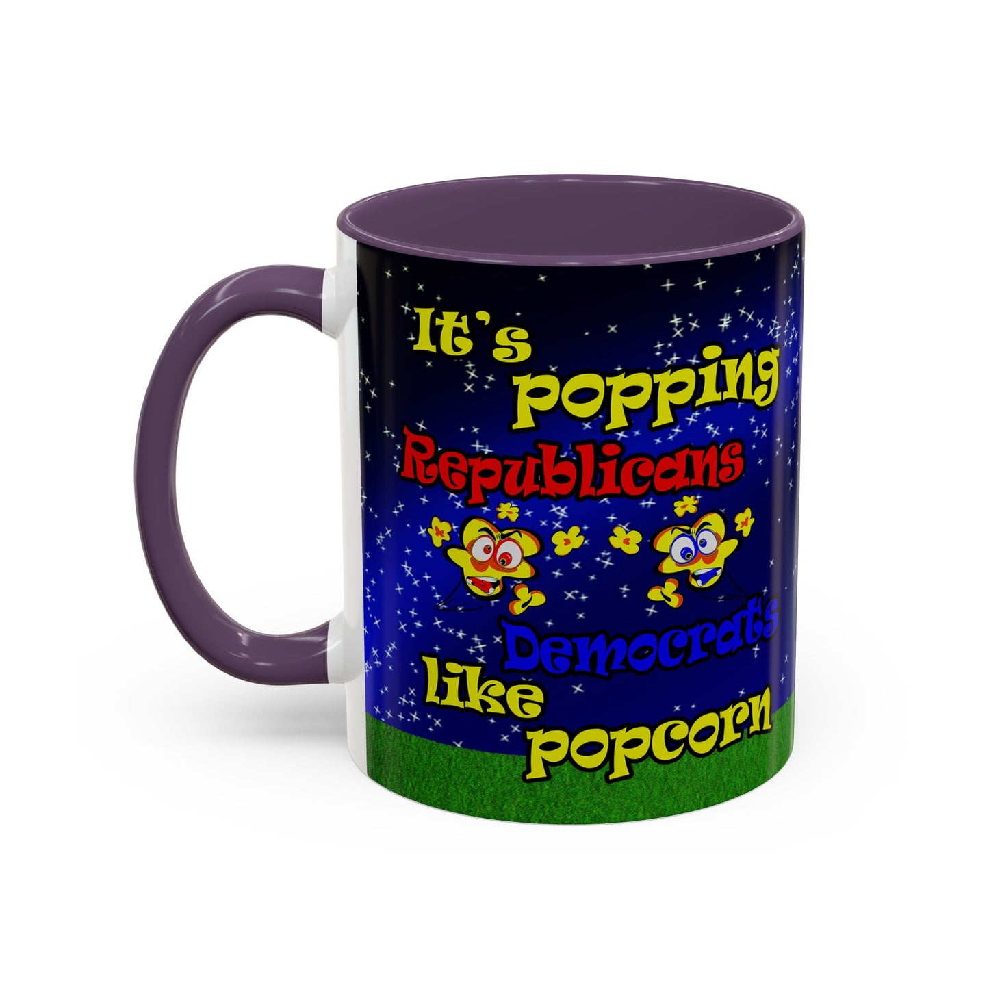 popping like popcorn - Accent Mug ('snoops' background)