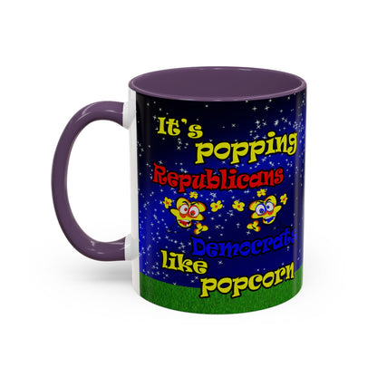 popping like popcorn - Accent Mug ('snoops' background)