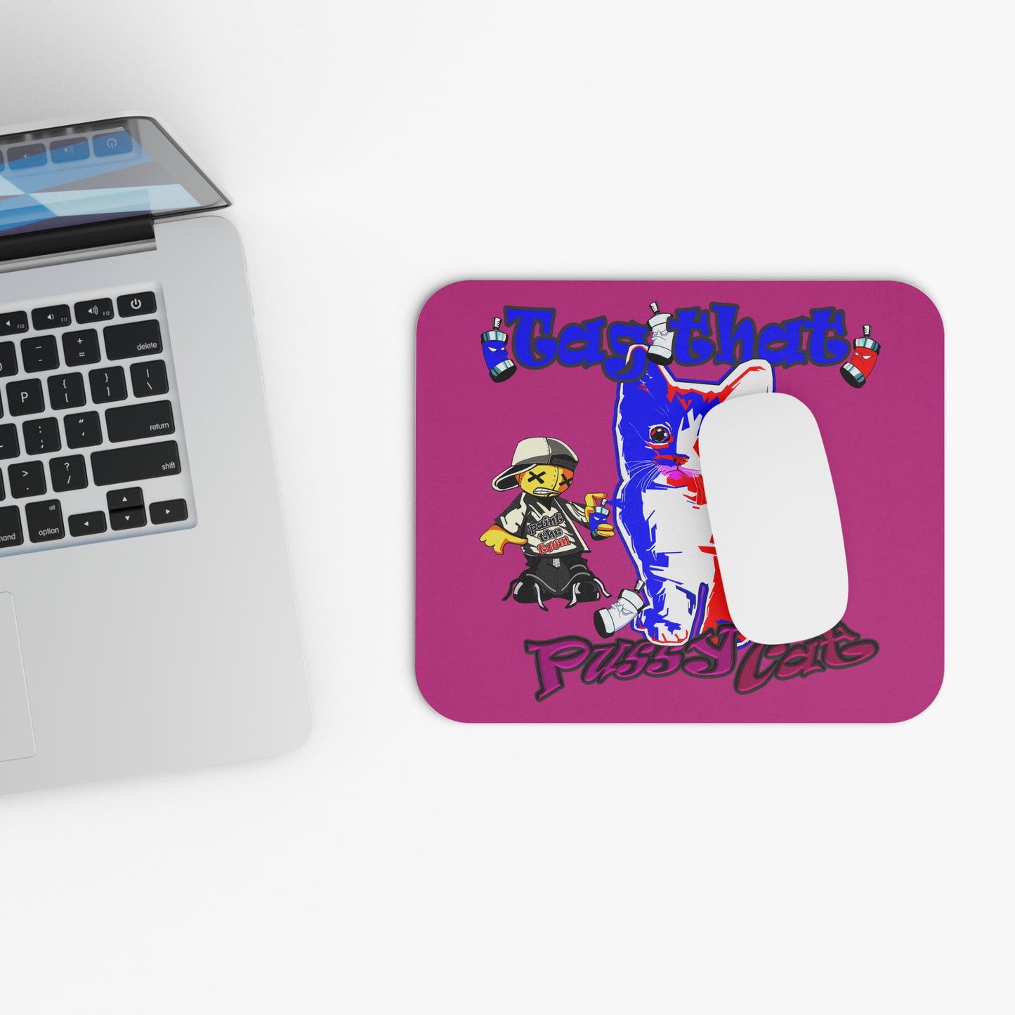 tag that - Mouse Pad (Rectangle) (pink)