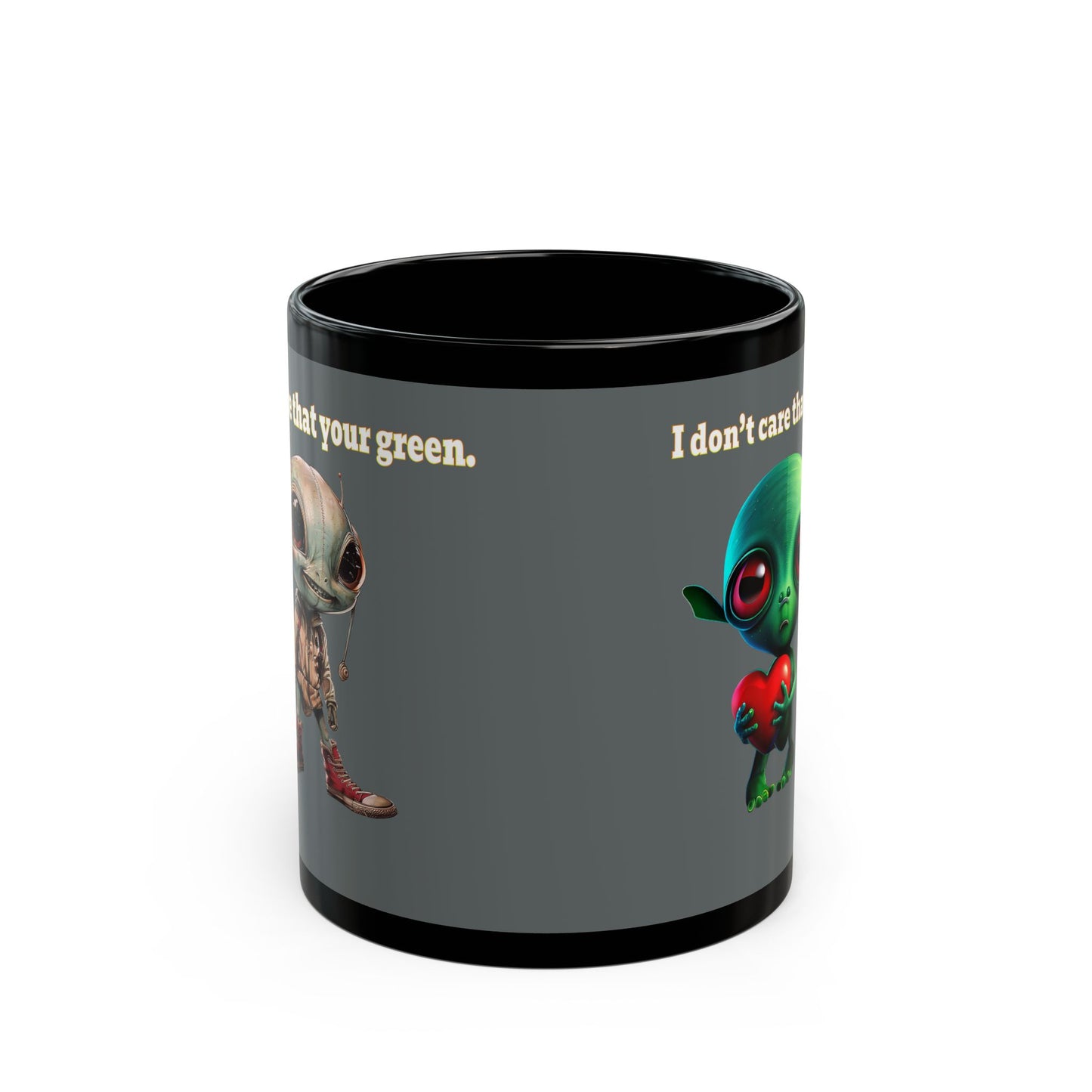 I don't care that your grey - Black Mug (dark grey)