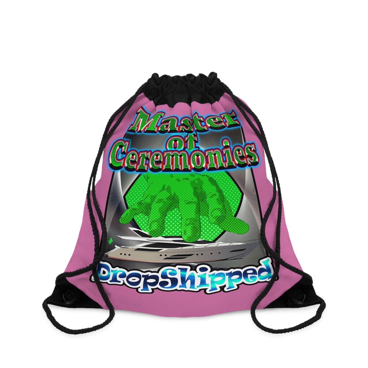 logo - Drawstring Bag (light pink)