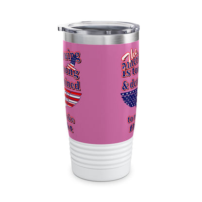 american wing - Ringneck Tumbler, 20oz (light pink)