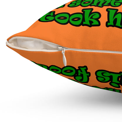 turtle race - Spun Polyester Square Pillow - (crusta)