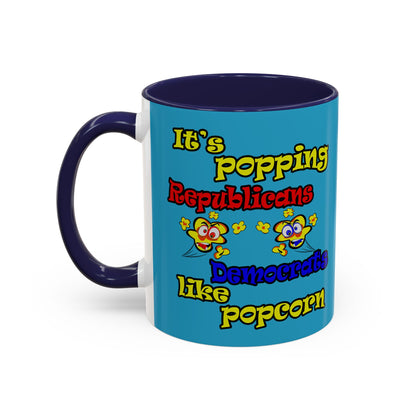 popping like popcorn - Accent Mug (turquoise)