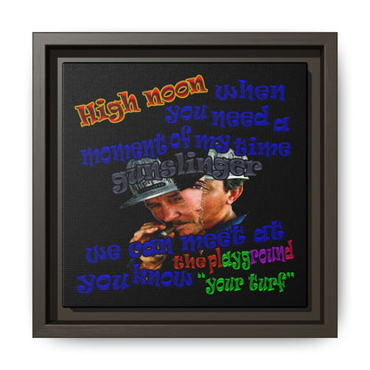high noon - framed canvas art (black)