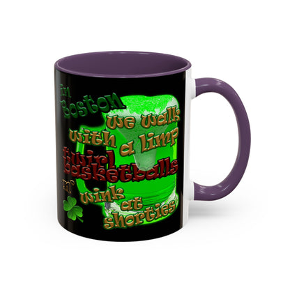 celtics logo - Accent Mug (black)