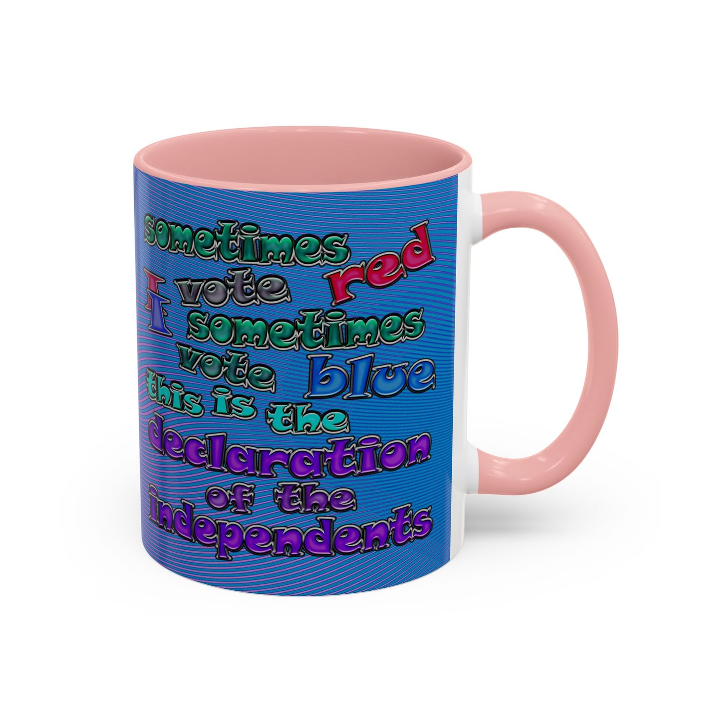 declaration of the independents - Accent Mug (light blue-purple wave)