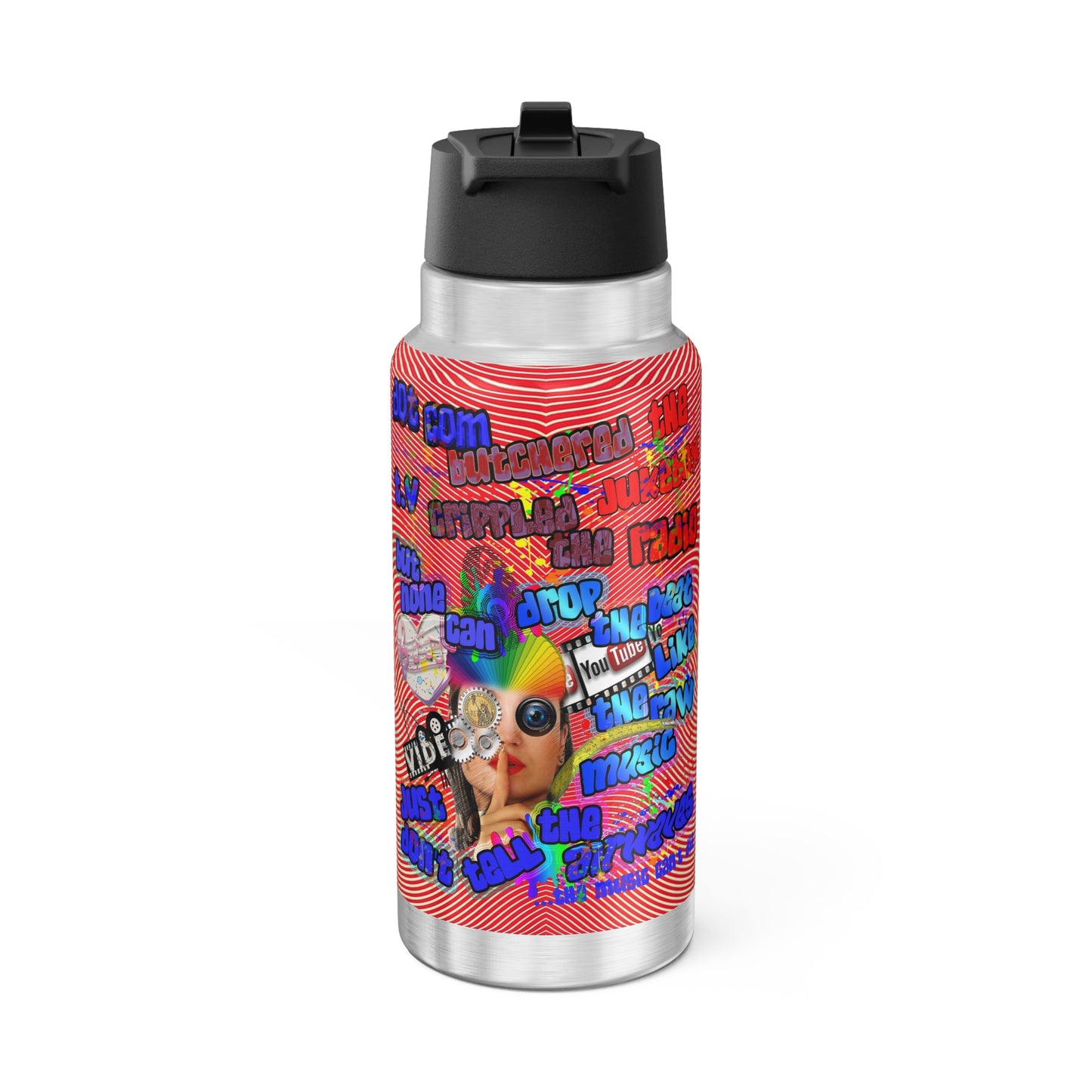drop the beat - Gator Tumbler, 32oz  (yellow-orange wave)