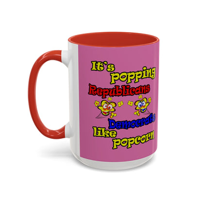 popping like popcorn - Accent Mug (light pink)
