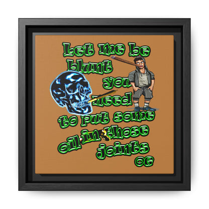 og - framed canvas art (light brown)