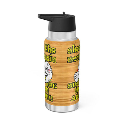 shoot the moon again - Gator Tumbler, 32oz  (butterscotch wood finish)