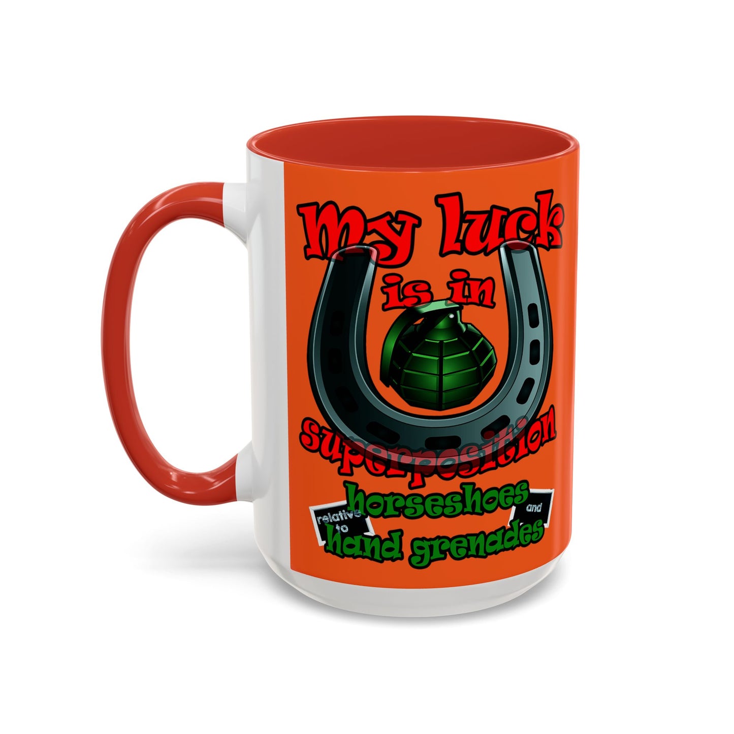 my luck - Accent Mug (orange)