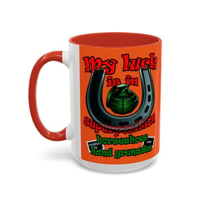 my luck - Accent Mug (orange)