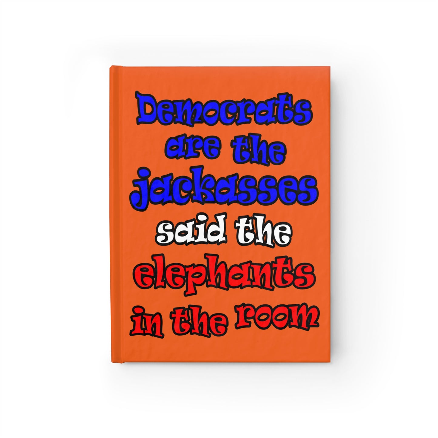 donkeys and elephants - journal-lined (orange)