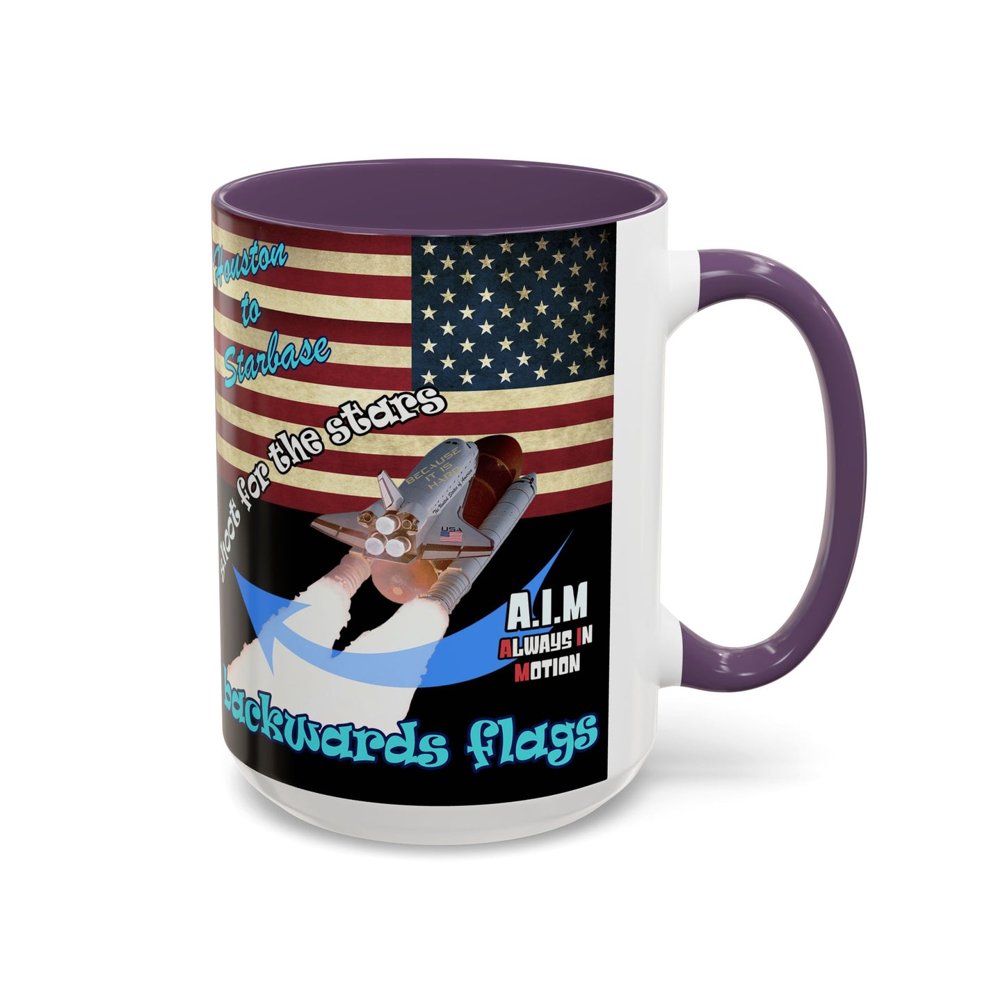 shoot for the stars - Accent Mug (black)