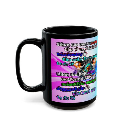 doggystyle - Black Mug (light blue-pink wave)