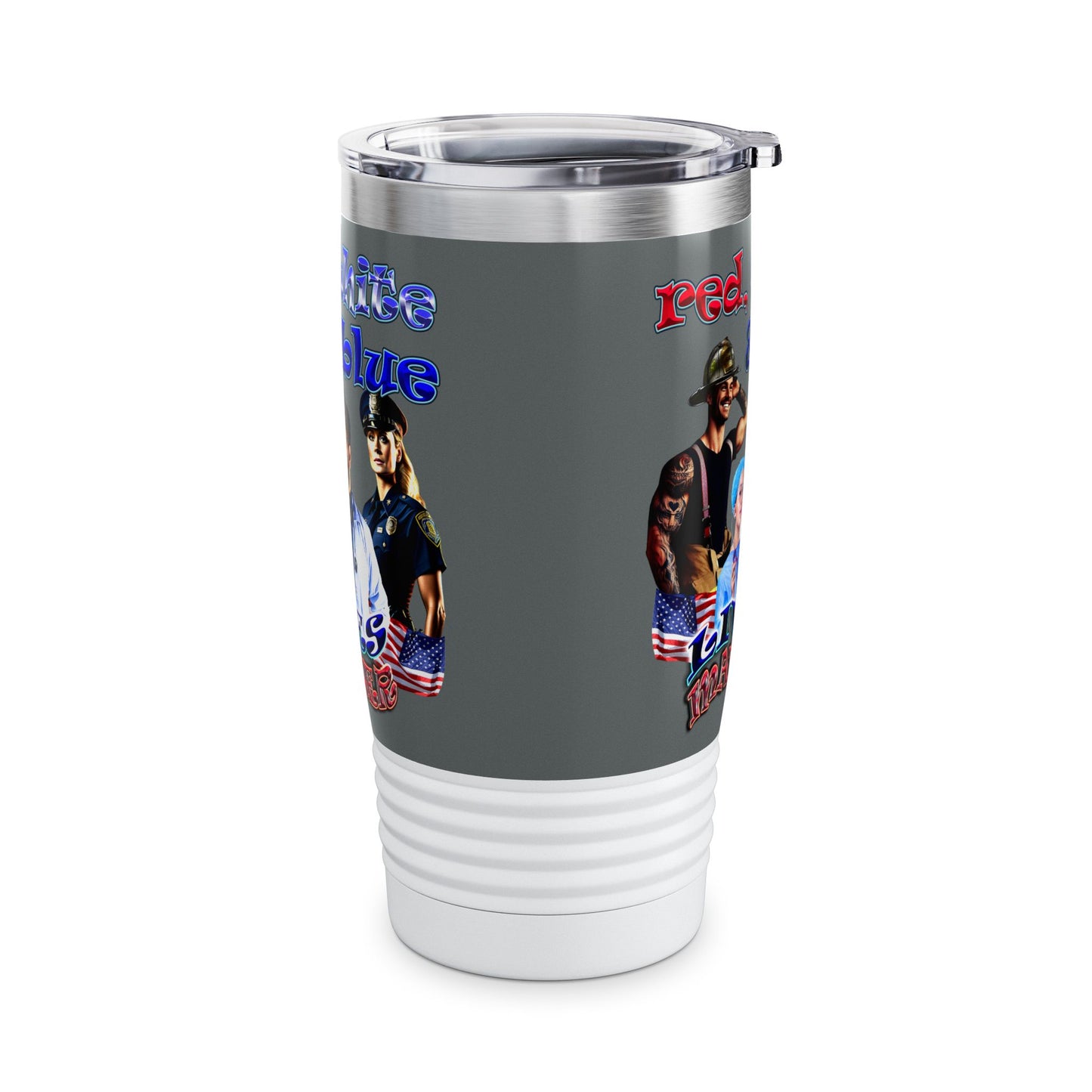 rw&b lives matter - Ringneck Tumbler, 20oz (dark grey)