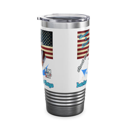 shoot for the stars - Ringneck Tumbler, 20oz (white)