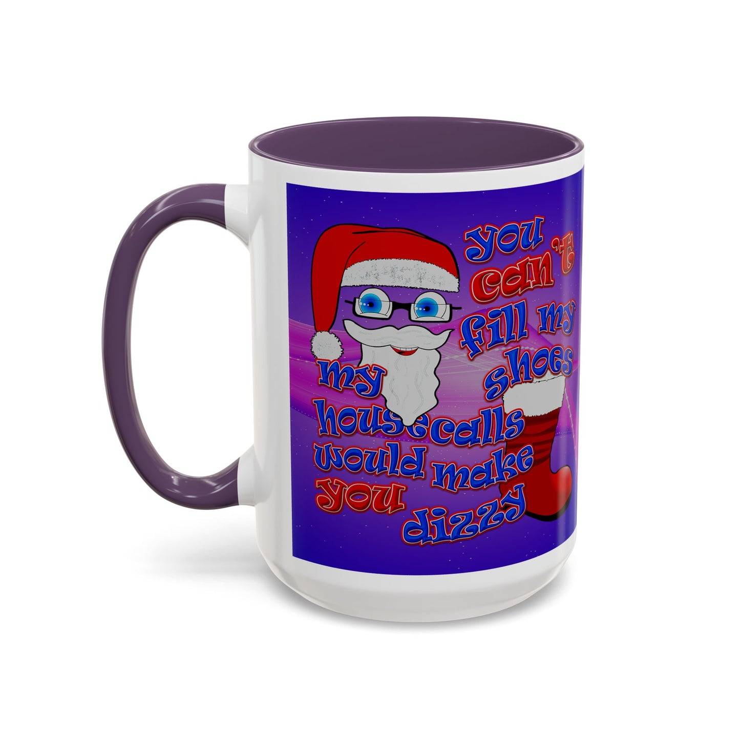santa's shoes - Accent Mug (purple-pink wave)