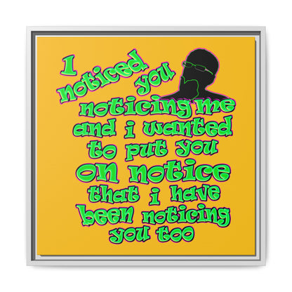 noticed you noticing - framed canvas art (yellow)