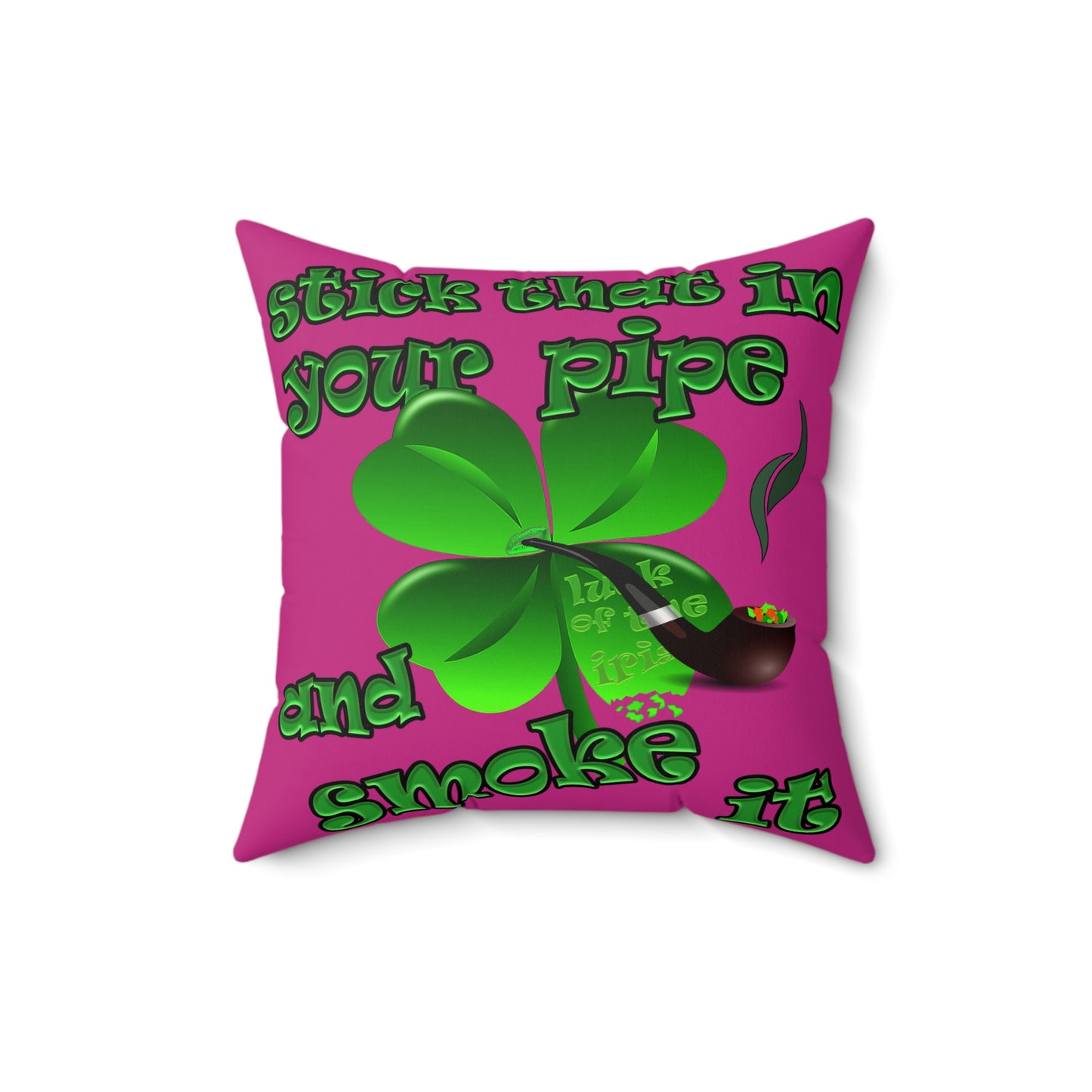 celtics logo - Faux Suede Square Pillow - (pink)