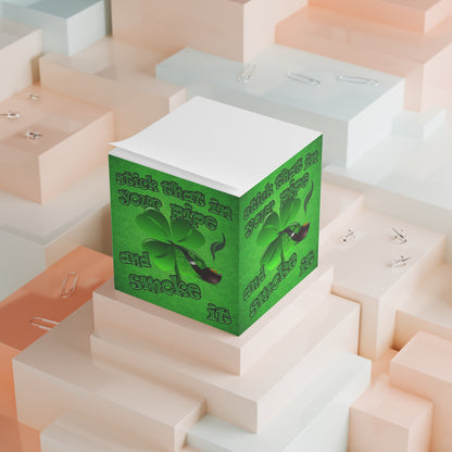stick that in your pipe and smoke it - note cube (green turf)