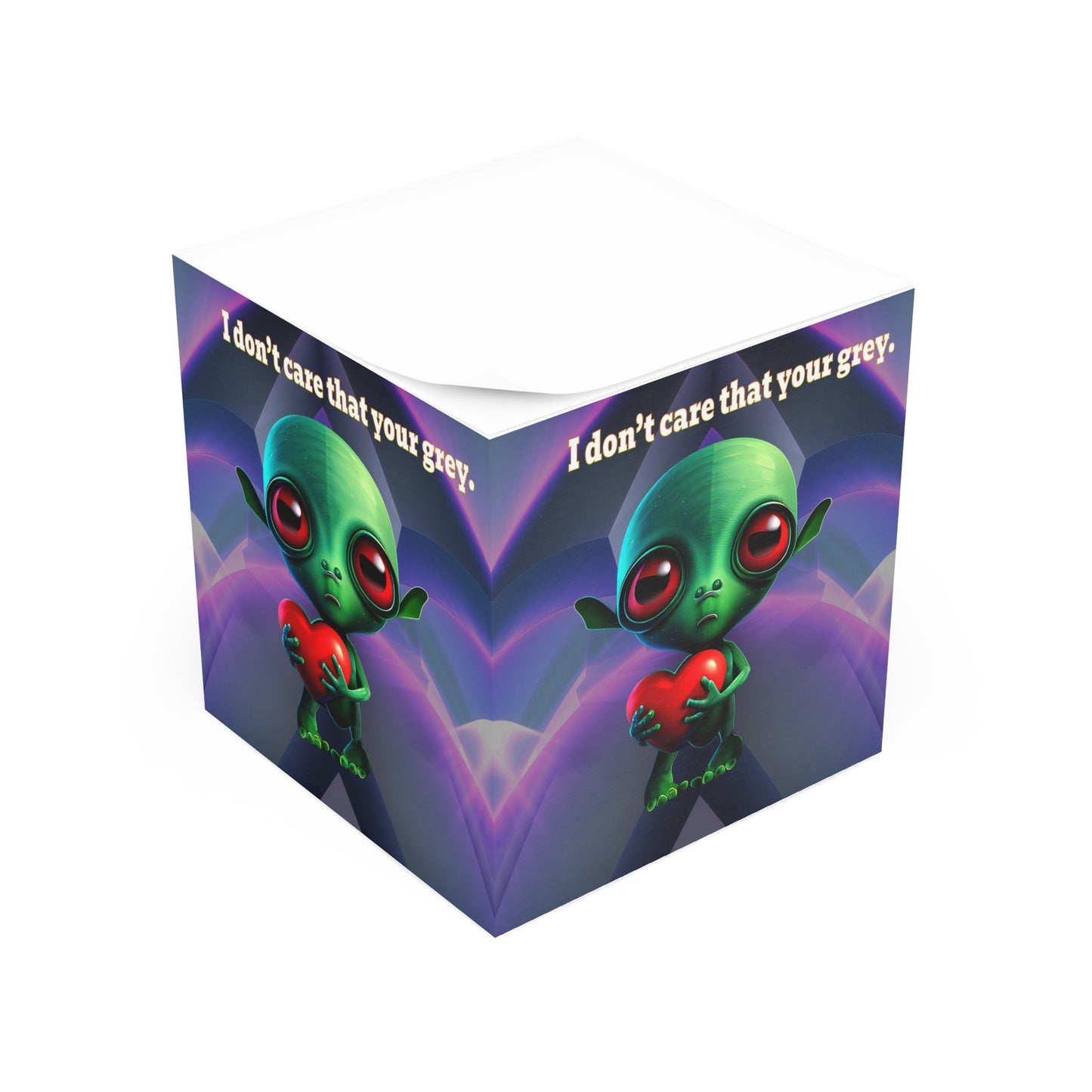 I don't care that your grey - note cube (grey-pink wave)