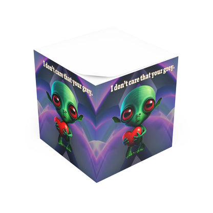 I don't care that your grey - note cube (grey-pink wave)